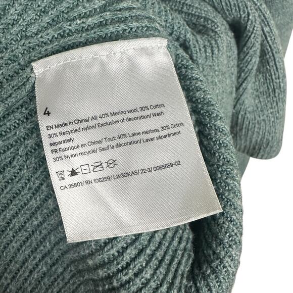 Lululemon Merino Wool-Blend Ribbed Crewneck Sweater in
Heathered Tidewater Teal - Picture 8 of 9